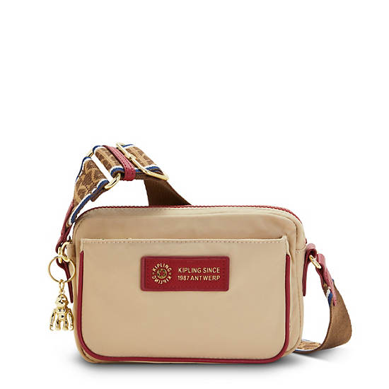 Kipling Abanu Crossbody Bags Natural Beige Combo | CA 1034RV